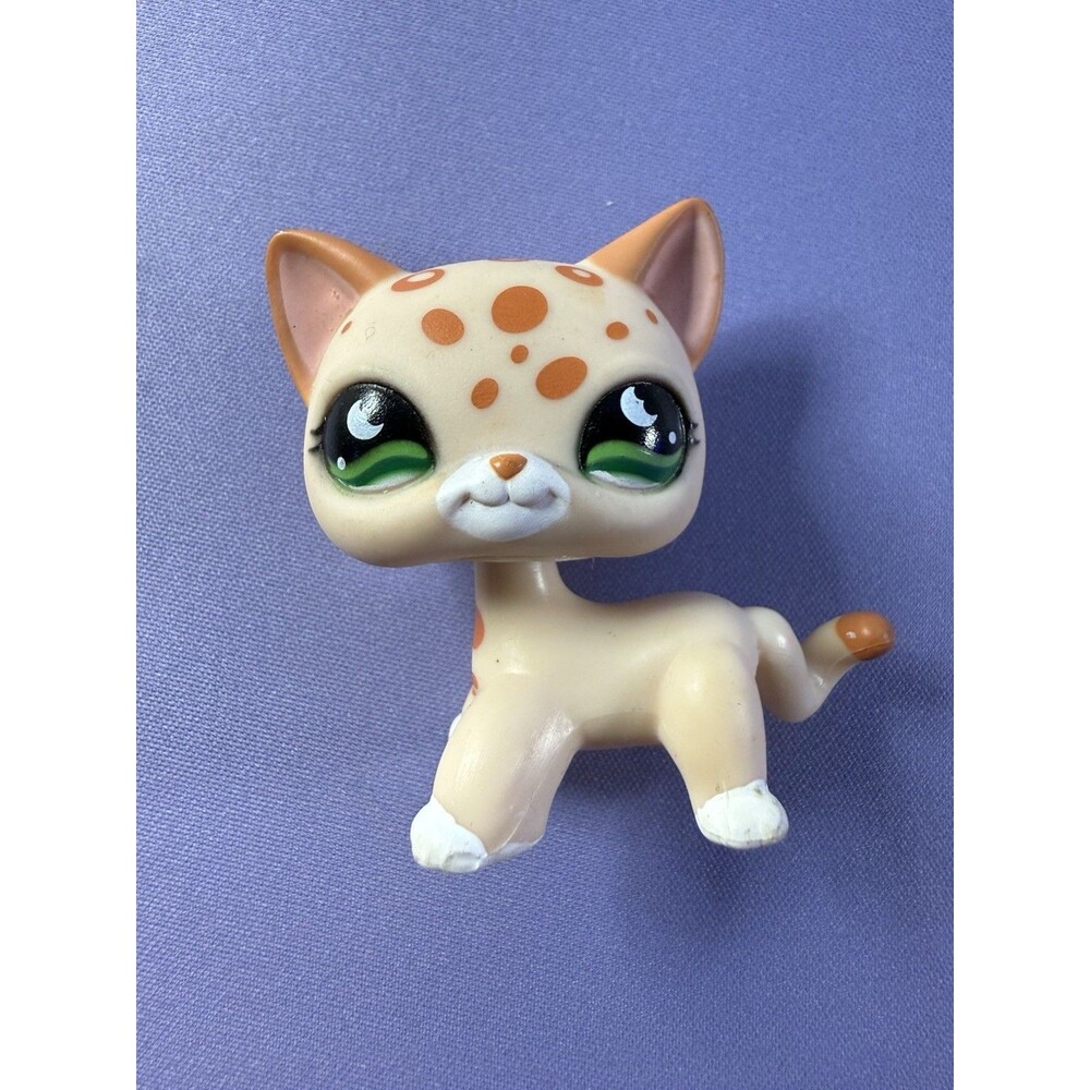 Littlest Pet Shop LPS #852 Cream Leopard Shorthair Cat – Authentic Rare